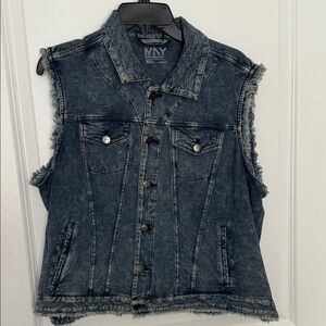 Marc New York Dark Blue Denim Vest